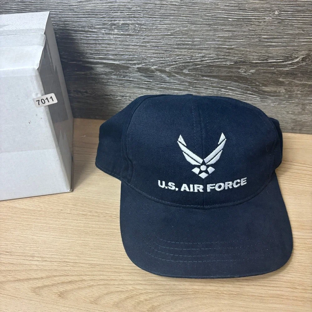 Air Force Hat Cap Fitted‎ One Size Blue Navy USA Made